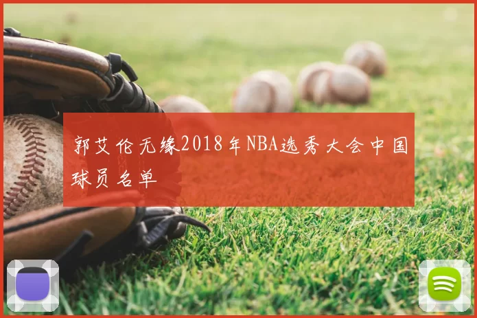 郭艾伦无缘2018年NBA选秀大会中国球员名单
